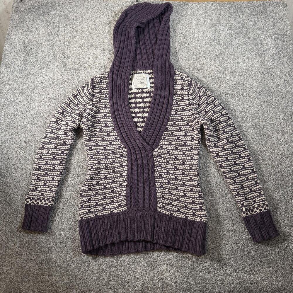 Vtg 90s Old Navy Hooded Sweater L Cabincore Cozycore Cottagecore Lagenlook